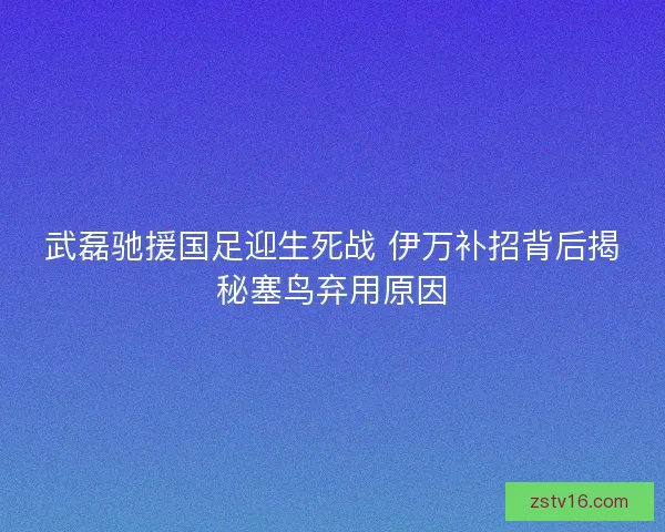 武磊驰援国足迎生死战 伊万补招背后揭秘塞鸟弃用原因 武磊驰援国足迎生死战 伊万补招背后揭秘塞鸟弃用原因