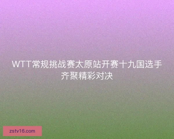 WTT常规挑战赛太原站开赛十九国选手齐聚精彩对决 WTT常规挑战赛太原站开赛十九国选手齐聚精彩对决