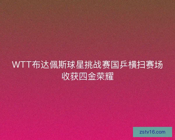 WTT布达佩斯球星挑战赛国乒横扫赛场收获四金荣耀 WTT布达佩斯球星挑战赛国乒横扫赛场收获四金荣耀